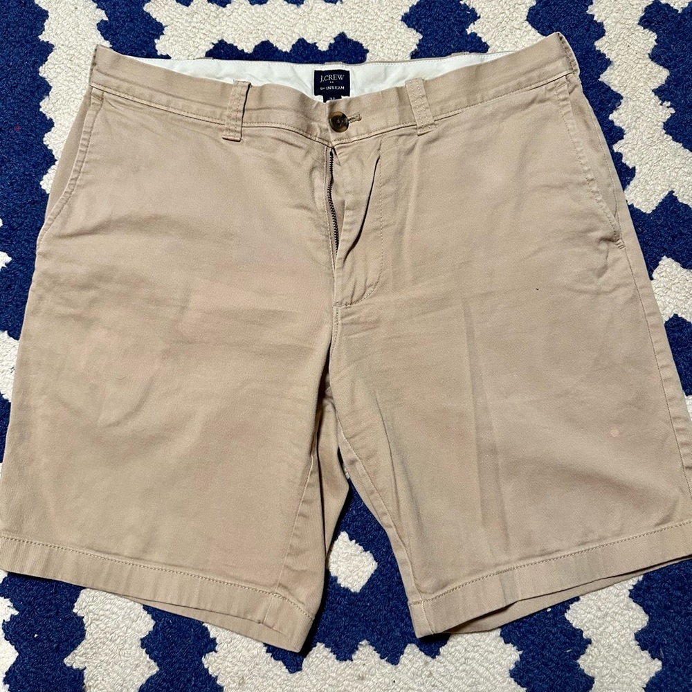 J Crew Stretch Chino  Khaki Shorts